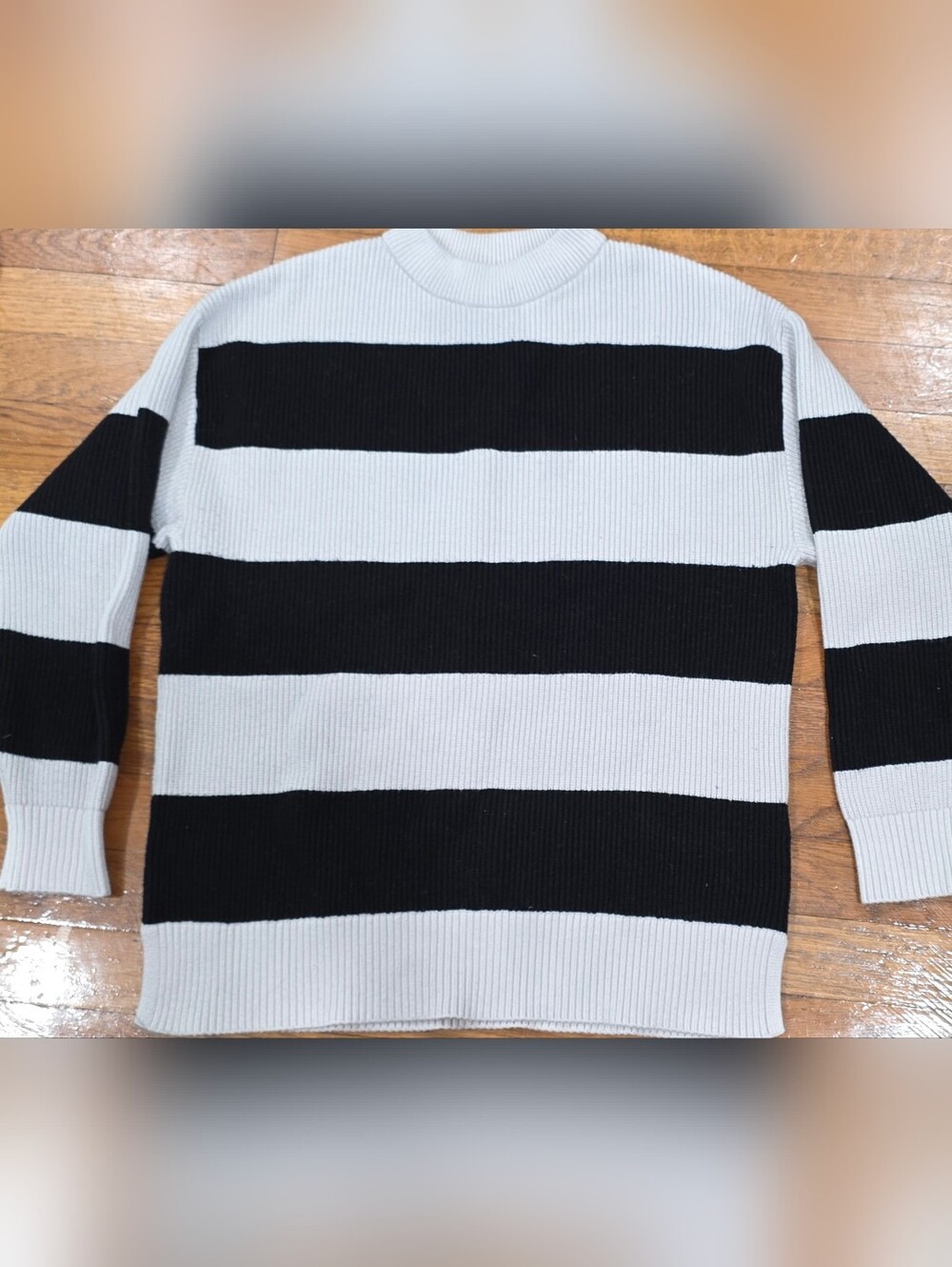 Zara Cream Ribbed Knit Sweater